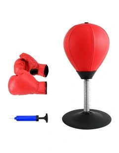 Desktop Punching Boxing Bag Stand Set in Red