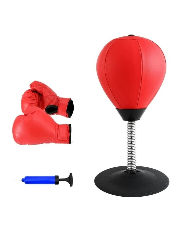 Desktop Punching Boxing Bag Stand Set in Red image 1