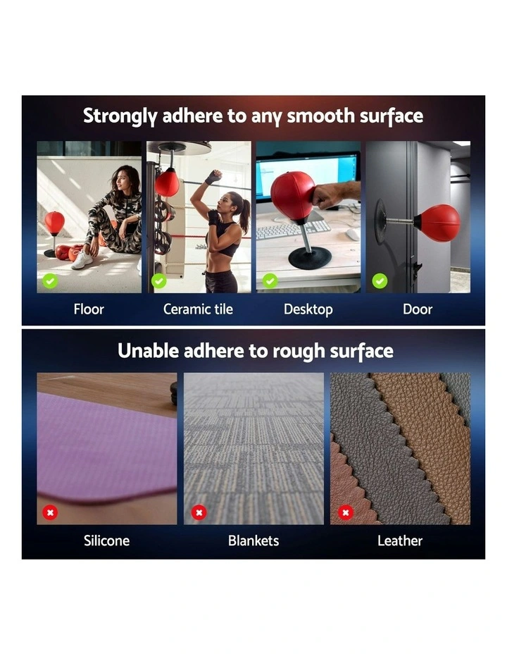 Desktop Punching Boxing Bag Stand Set in Red image 5