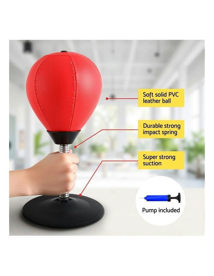 Desktop Punching Boxing Bag Stand Set in Red image 6