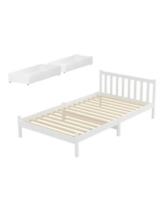 King Size Single Bed Frame in White