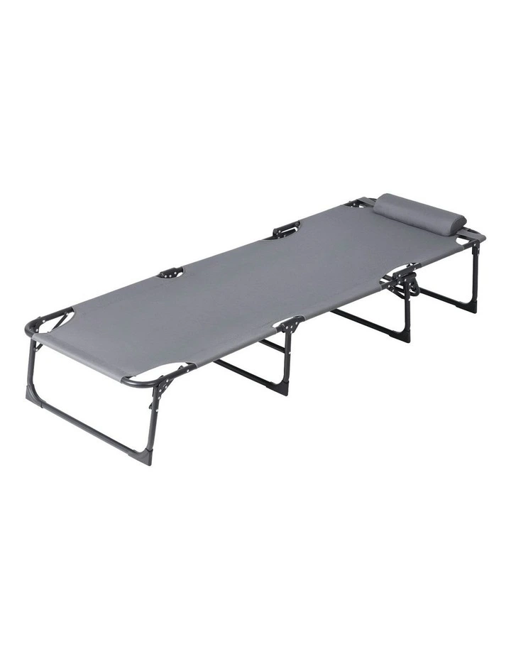 Sun Folding Lounge Beach Chair Patio in Grey image 2