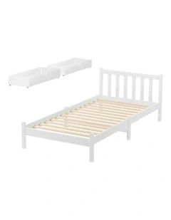 Single Size Bed Frame in White