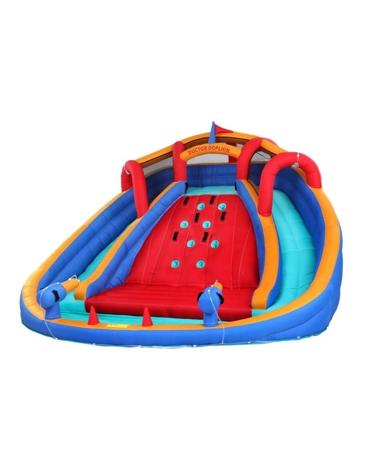 Kids Inflatable Pool Water Slide Cannon Splash Park Toss Game 408X386cm image 2