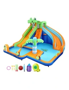 Inflatable Pool Water Double Slide Park Jumping Castle 465X430cm
