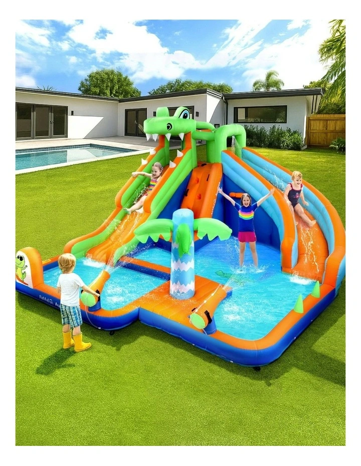 Inflatable Pool Water Double Slide Park Jumping Castle 465X430cm image 3