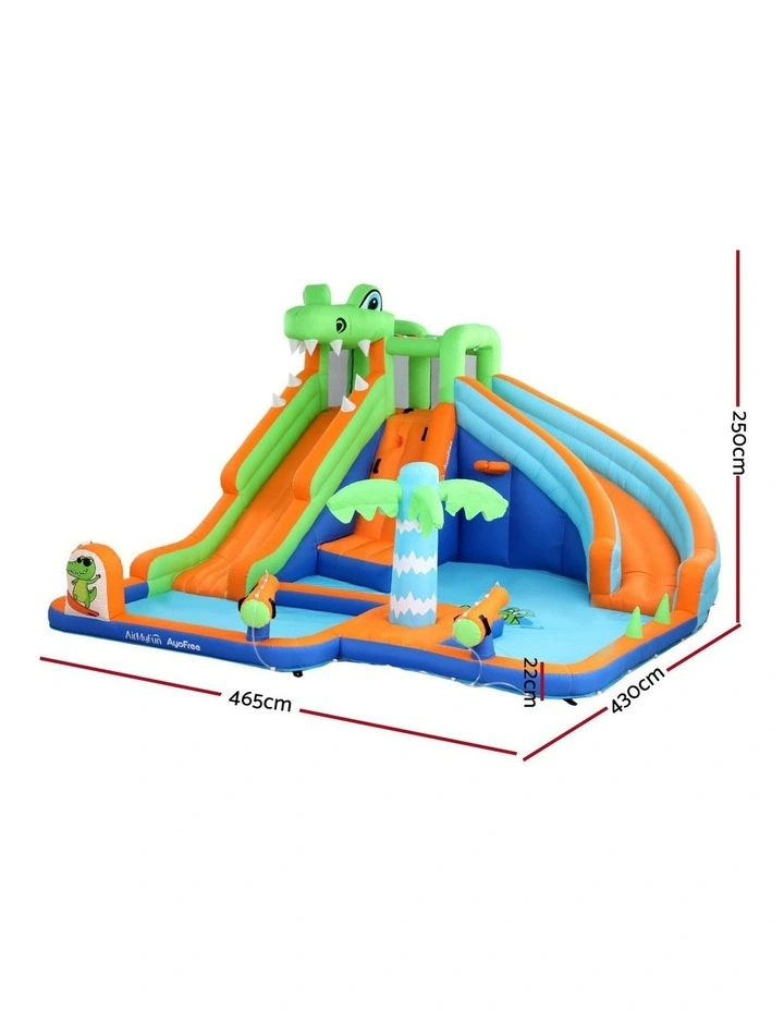 Inflatable Pool Water Double Slide Park Jumping Castle 465X430cm image 4