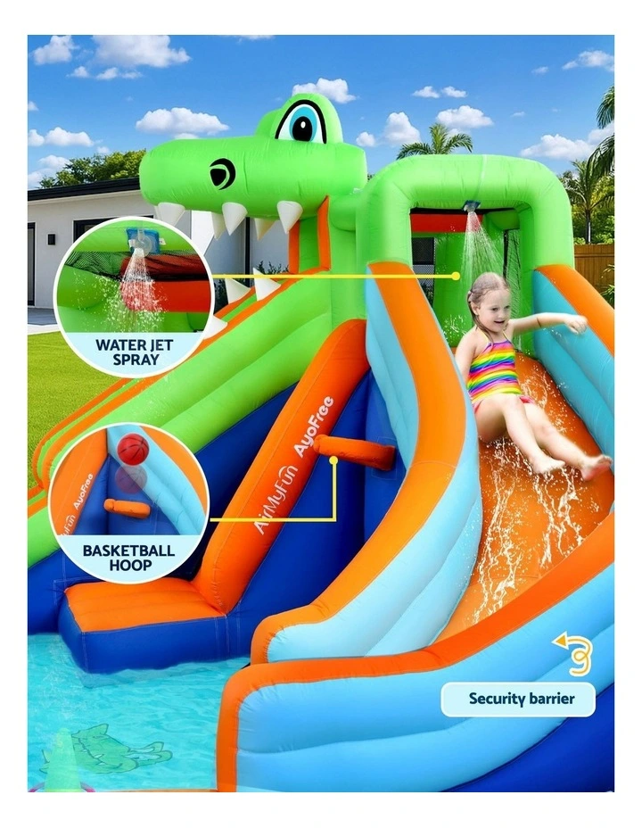 Inflatable Pool Water Double Slide Park Jumping Castle 465X430cm image 6
