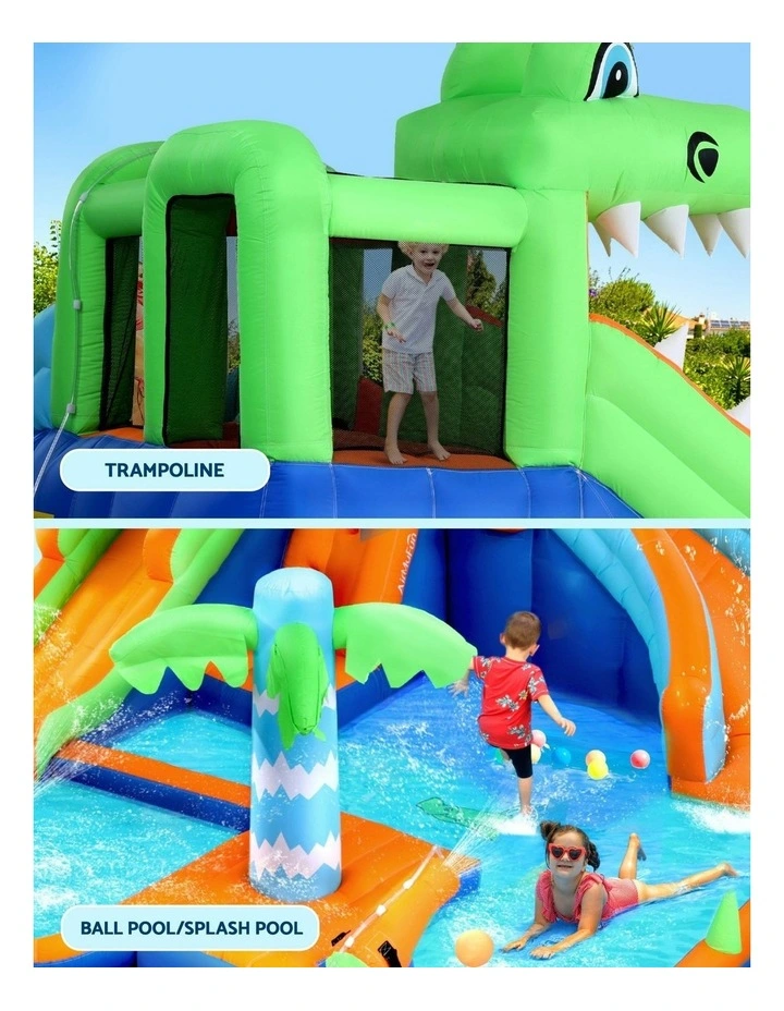 Inflatable Pool Water Double Slide Park Jumping Castle 465X430cm image 7