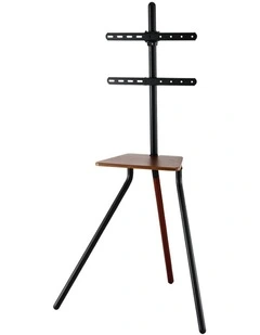 Wooden Tray 24-55 Swivel Height Adjustable Tv Stand in Black