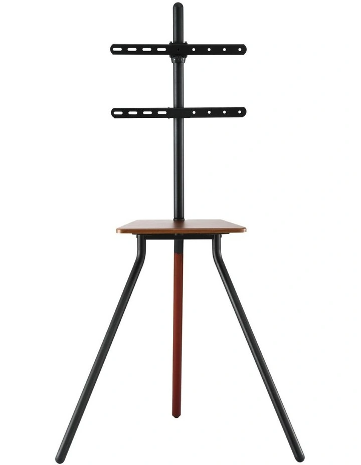 Wooden Tray 24-55 Swivel Height Adjustable Tv Stand in Black image 2
