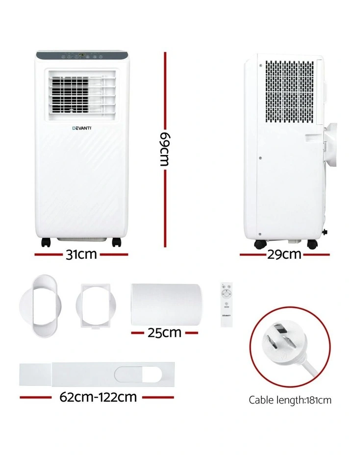 3-in-1 Portable Air Conditioner Dehumidifier Fan 7000BTU image 4