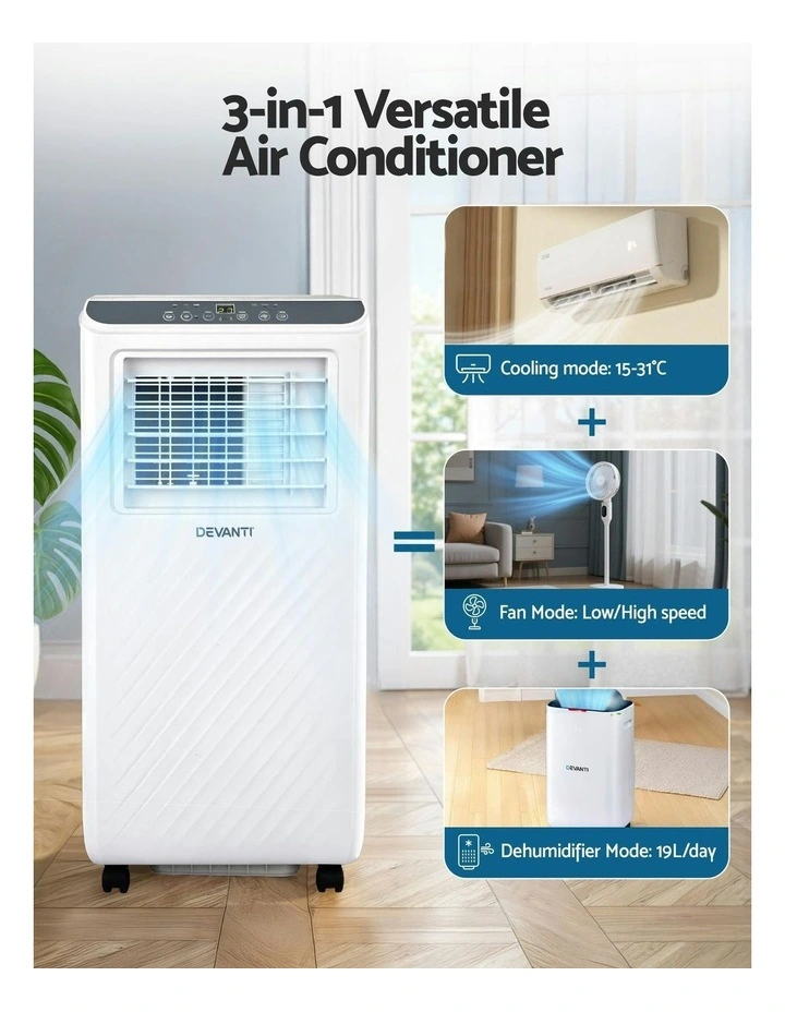 3-in-1 Portable Air Conditioner Dehumidifier Fan 7000BTU image 5