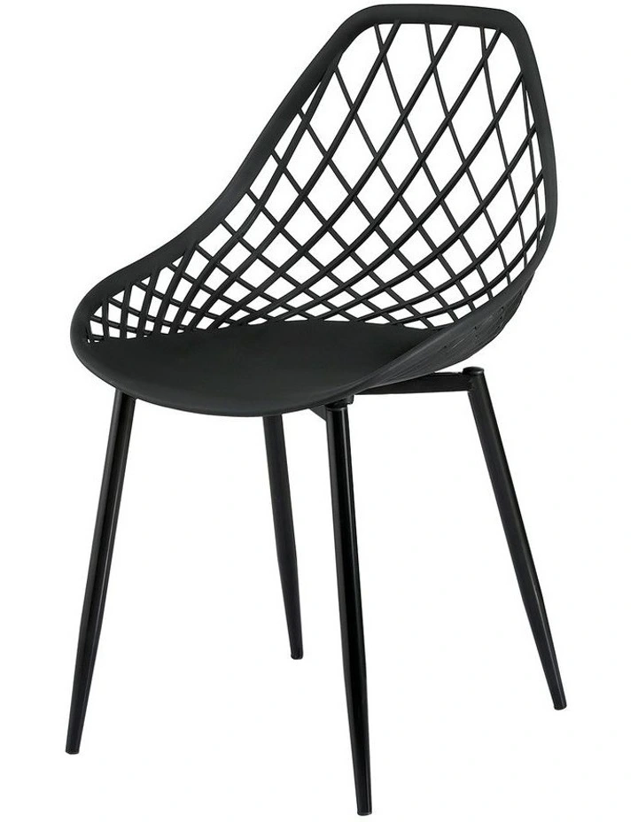 PP Lounge Chair Patio Garden Outdoor Dining Chairs in Black image 2