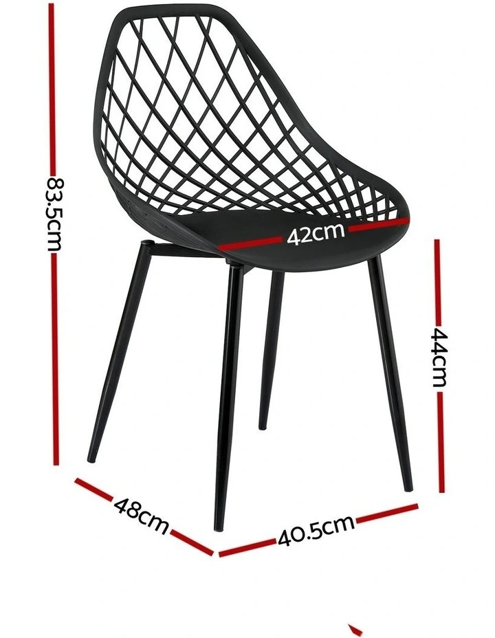 PP Lounge Chair Patio Garden Outdoor Dining Chairs in Black image 4