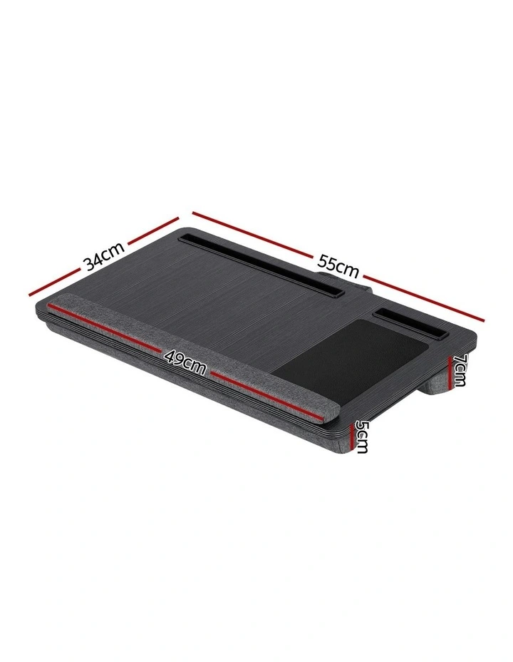 Portable with Wrist-rest Phone Slot Mouse Laptop Desk 55cm in Black image 4