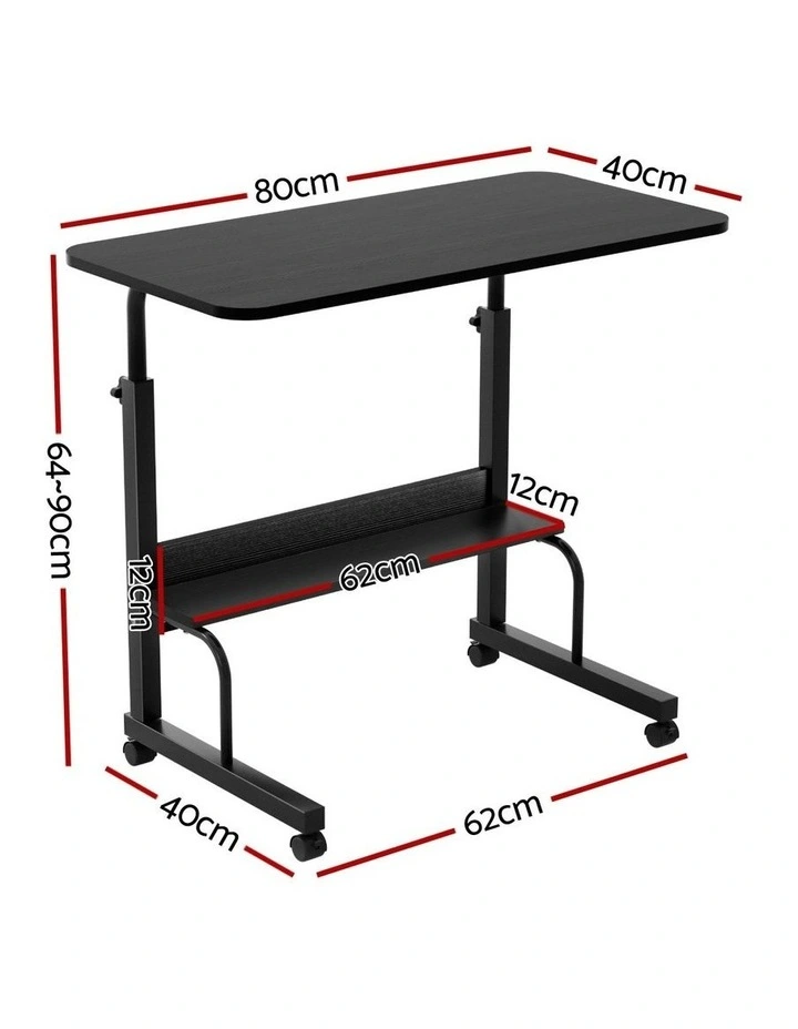 Portable Sit Stand Desks Height Adjustable Laptop Desk 80cm in Black image 4