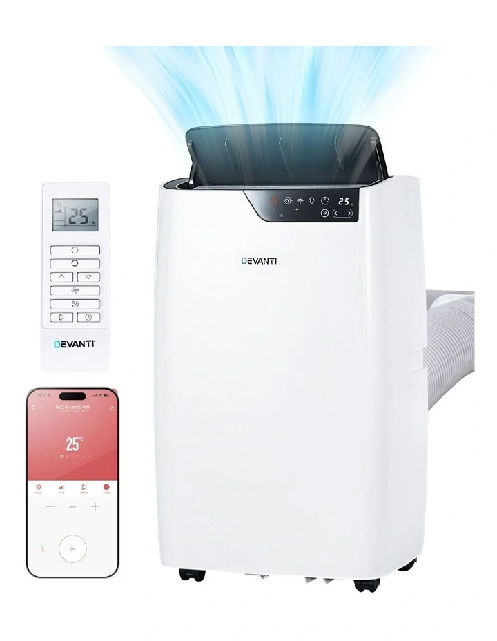 Devanti Portable Air Conditioner Dehumidifier Fan 12000BTU in White image 1