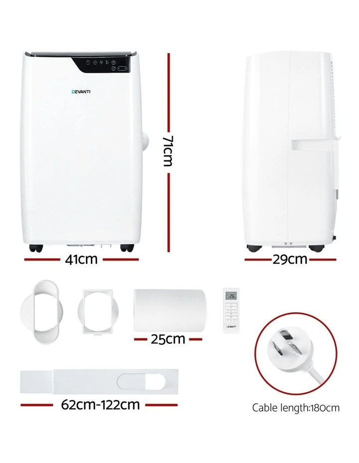 Devanti Portable Air Conditioner Dehumidifier Fan 12000BTU in White image 4