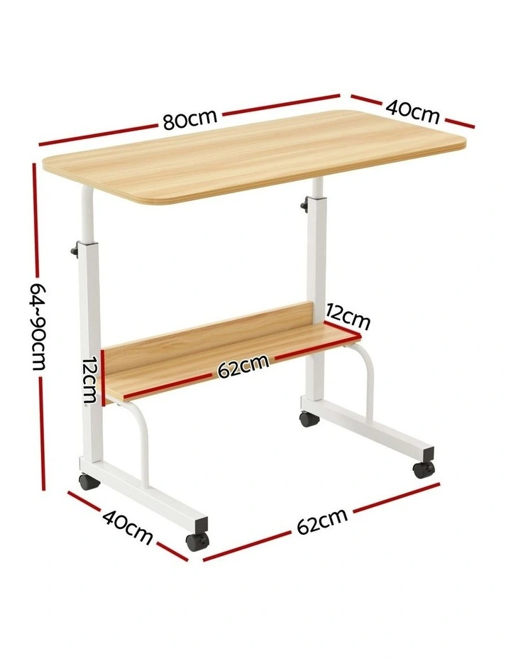 Laptop Portable Sit Stand Desks 80cm in Brown image 4