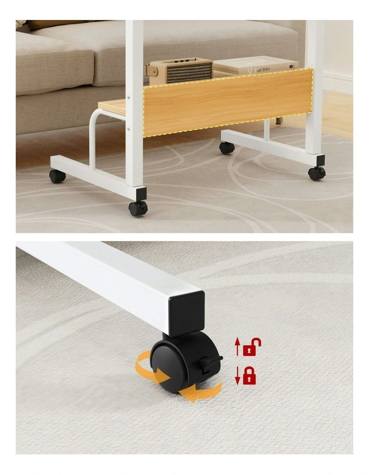 Laptop Portable Sit Stand Desks 80cm in Brown image 7
