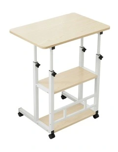 Height Adjustable Mobile Workstation Computer Desks 60cm in Brown
