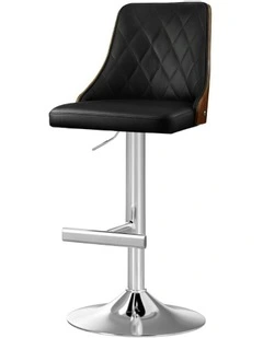 Swivel Adjustable Bentwood Bar Stool in Black