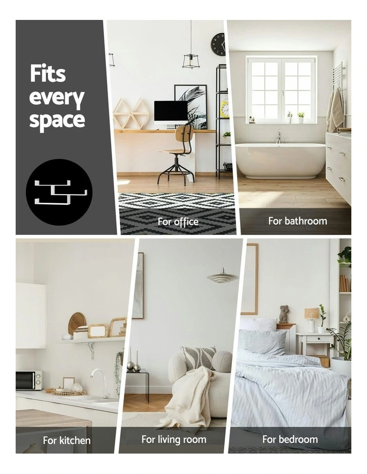 Floating Wall Shelf 3 Tier in White image 5