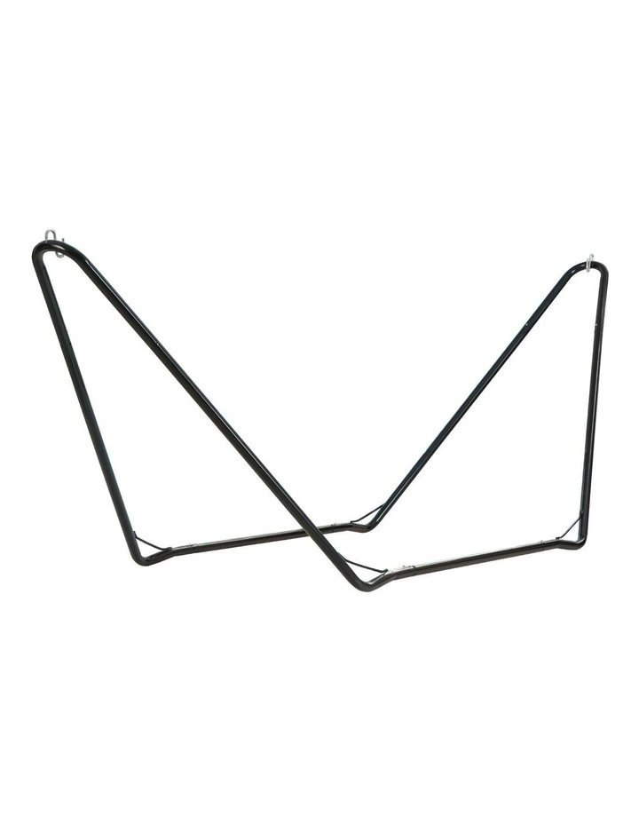 Hammock Bed Outdoor Garden Stand Steel Frame in Black image 1