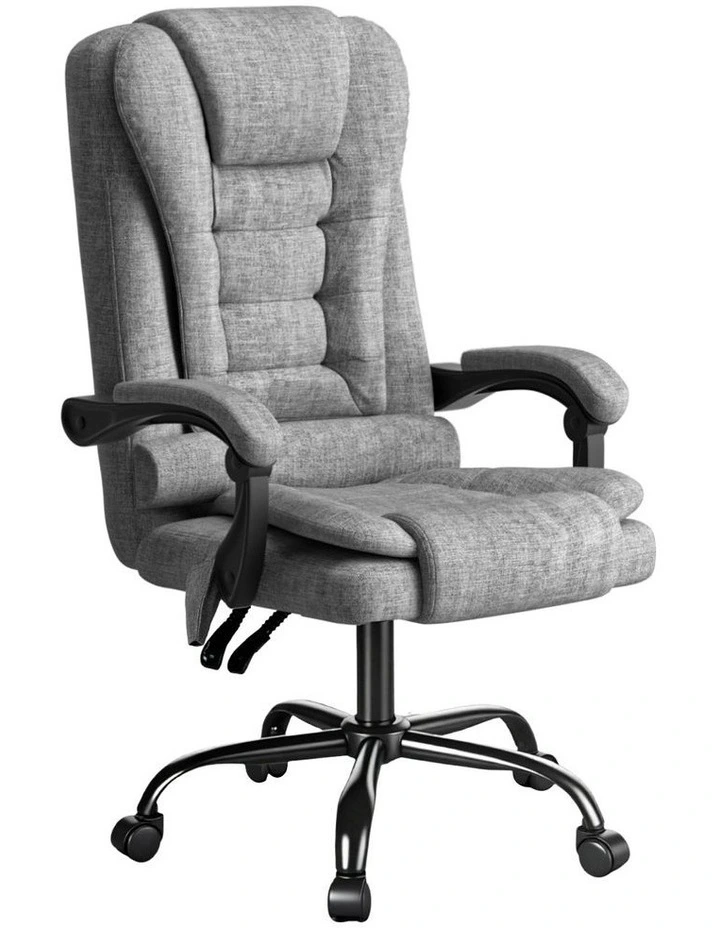 Executive Adjustable Massage Office Chair in Grey image 1
