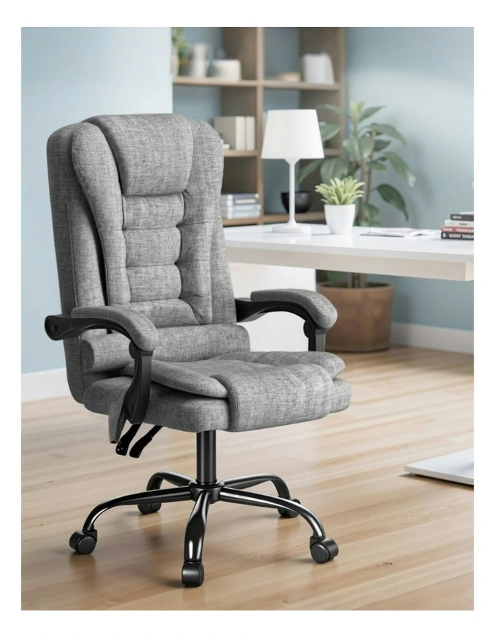 Executive Adjustable Massage Office Chair in Grey image 3