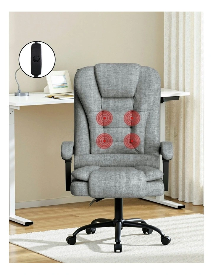 Executive Adjustable Massage Office Chair in Grey image 5