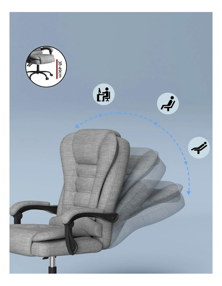 Executive Adjustable Massage Office Chair in Grey image 6