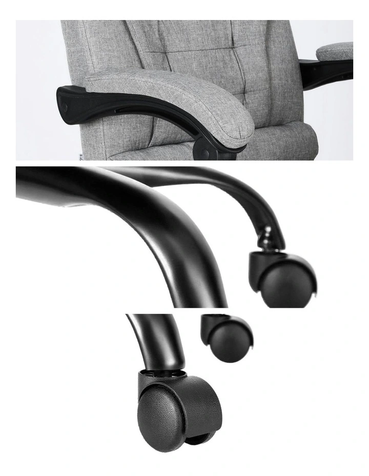 Executive Adjustable Massage Office Chair in Grey image 7