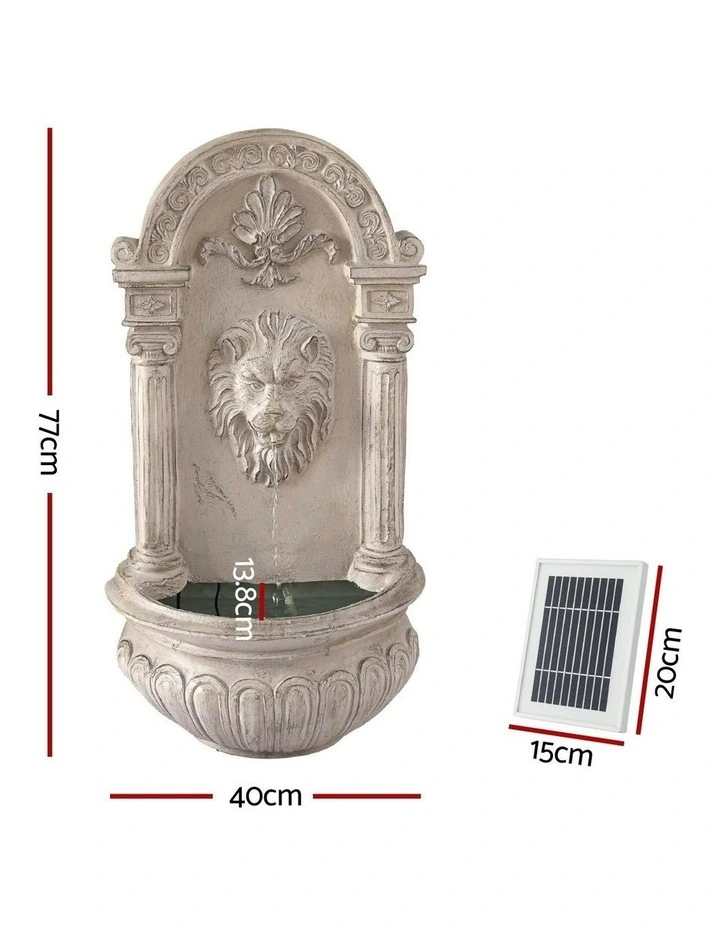 Solar Water Fountain 77cm in Beige image 4