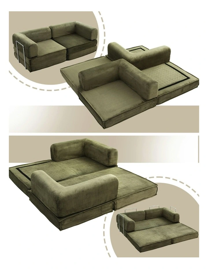 Convertible Folding Sofa Bed in Green image 5
