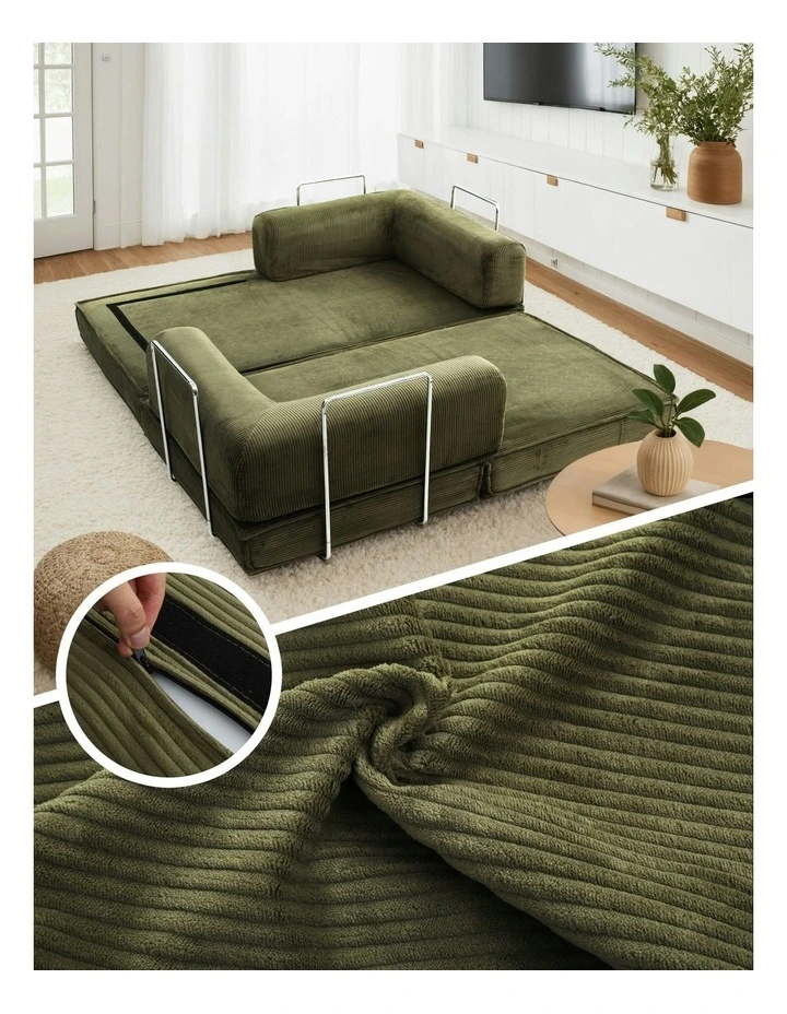 Convertible Folding Sofa Bed in Green image 7
