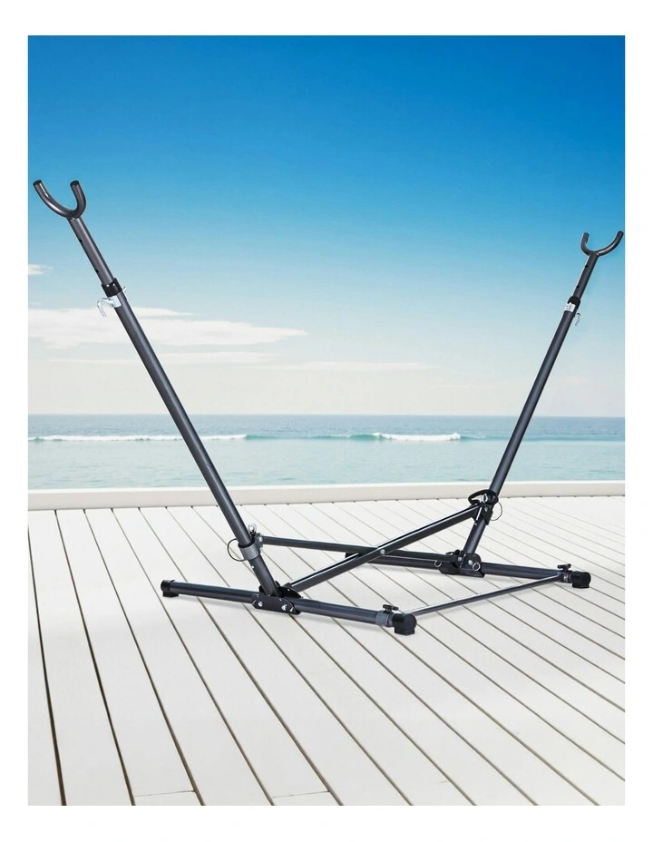 Hammock Steel Frame Bed Stand in Black image 3