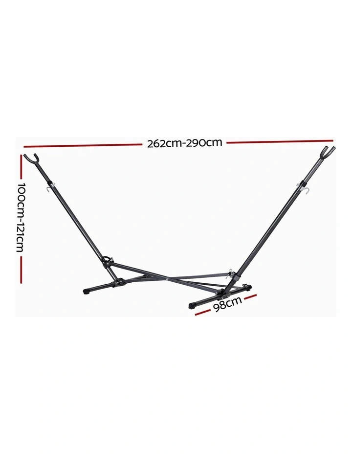 Hammock Steel Frame Bed Stand in Black image 4