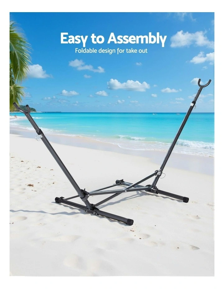 Hammock Steel Frame Bed Stand in Black image 6