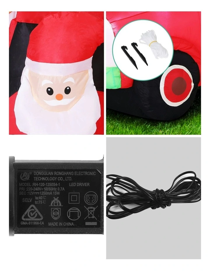 Christmas Inflatable Santa Truck 1.6m image 7