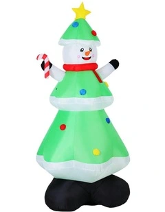 Christmas Inflatable Snowman Tree 2.75M Height LED Decorations Illuminated
