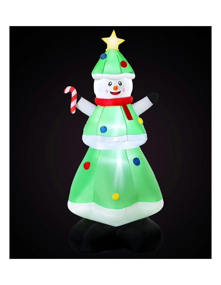 Christmas Inflatable Snowman Tree 2.75M Height LED Decorations Illuminated image 2