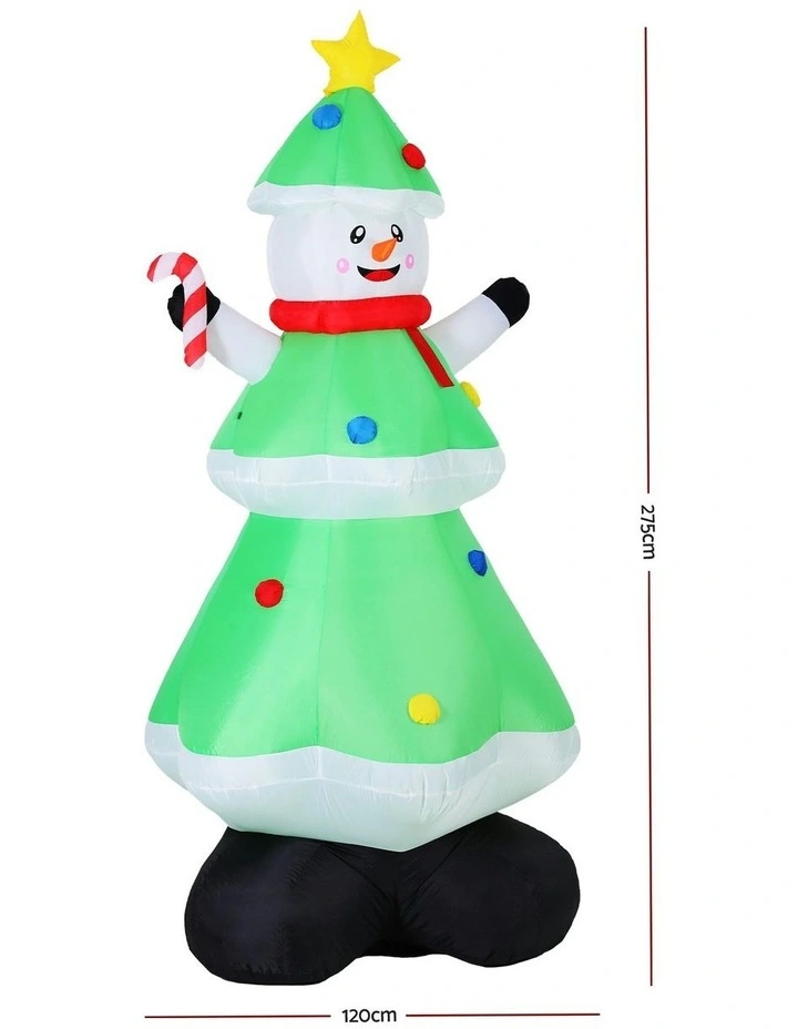 Christmas Inflatable Snowman Tree 2.75M Height LED Decorations Illuminated image 4