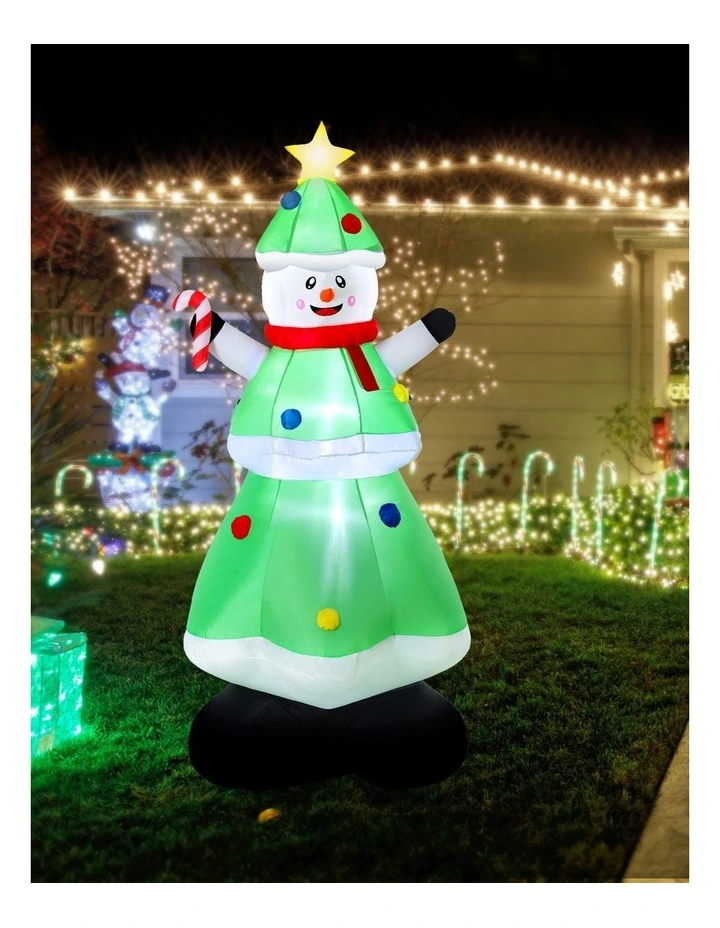 Christmas Inflatable Snowman Tree 2.75M Height LED Decorations Illuminated image 5