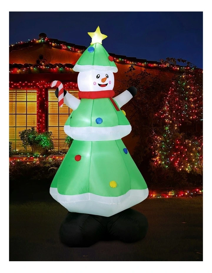 Christmas Inflatable Snowman Tree 2.75M Height LED Decorations Illuminated image 6