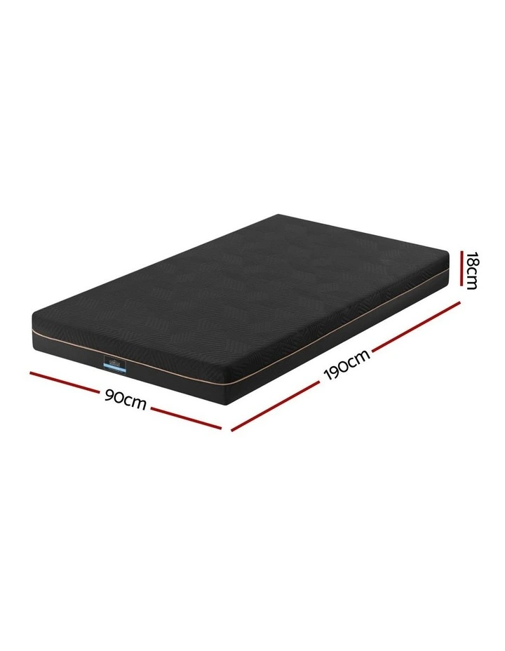 Memory Foam Mattress Single 18cm in Black image 4
