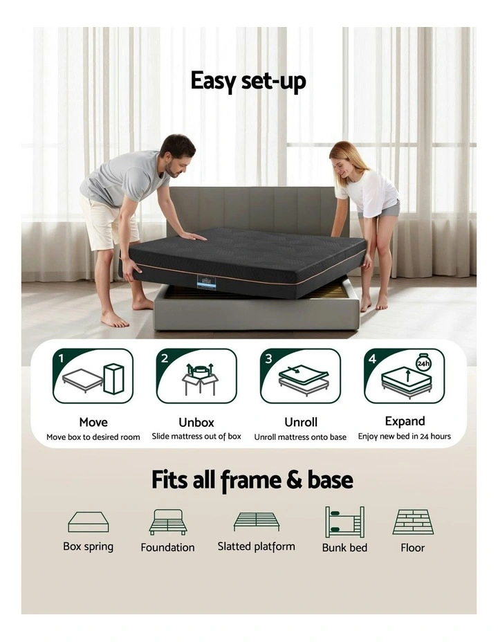 Memory Foam Mattress Single 18cm in Black image 7