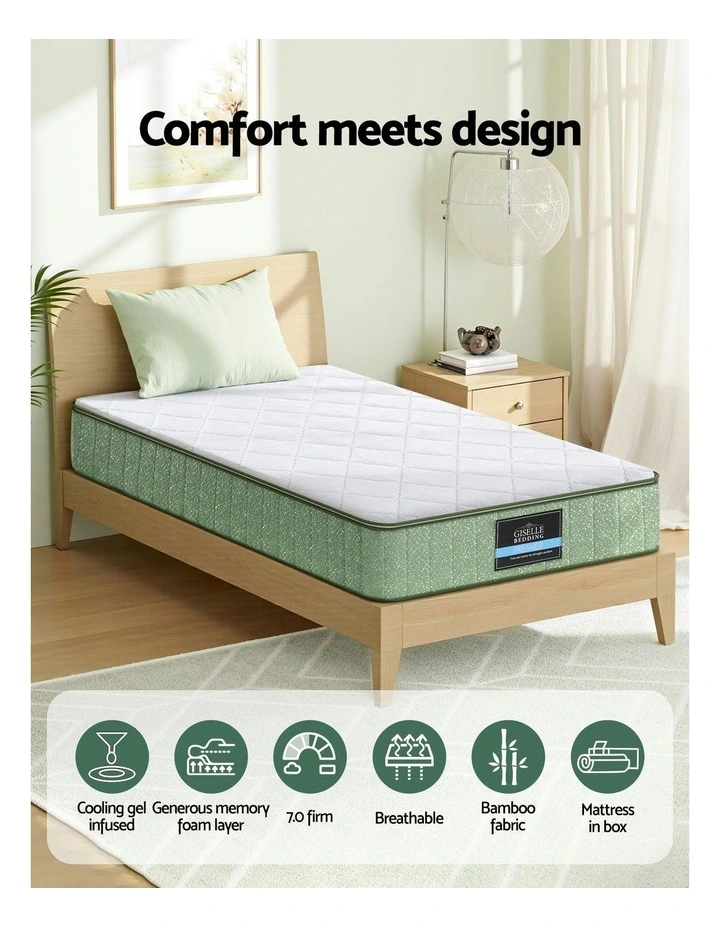 Memory Foam Mattres Single 25cm in White image 5