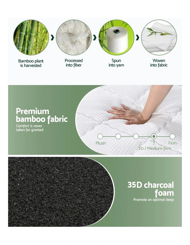 Memory Foam Mattres Single 25cm in White image 7